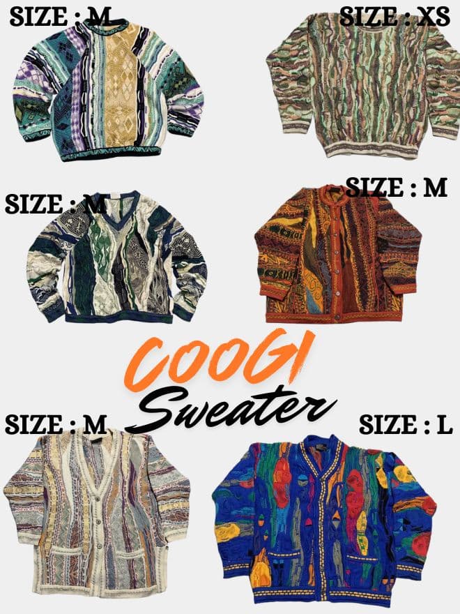  Bundle of Vintage Coogi Australia 3D Knit Multicolor Crewneck Sweater — image 2 of 20