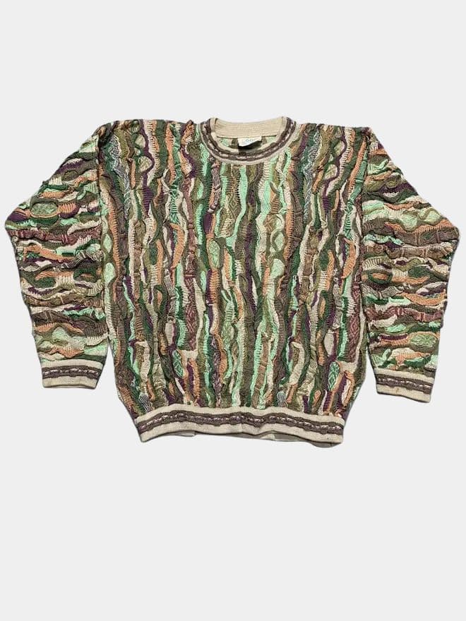  Bundle of Vintage Coogi Australia 3D Knit Multicolor Crewneck Sweater — image 3 of 20