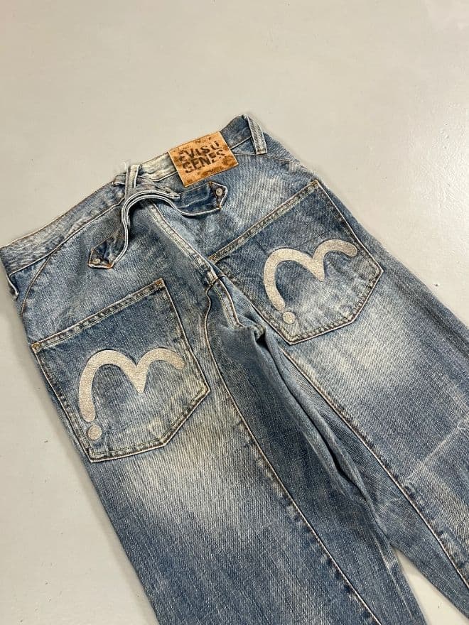 Vintage Evisu-Inspired Buckle Belt Denim | Size 30 — image 11 of 11