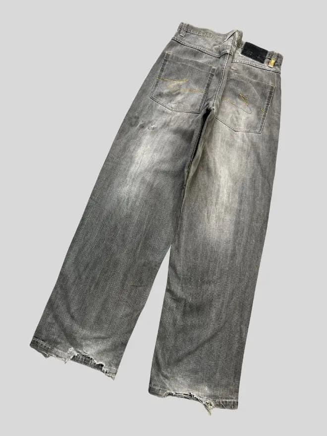 Vintage Southpole Patch Embroidered Denim | Size 34x33 | Black Streetwear Jeans — image 8 of 10