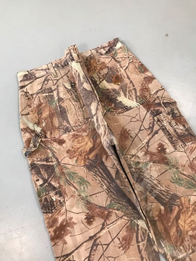 Rare Vintage Carhartt Realtree B235 Carpenter Denim — Size 39 — image 5 of 11