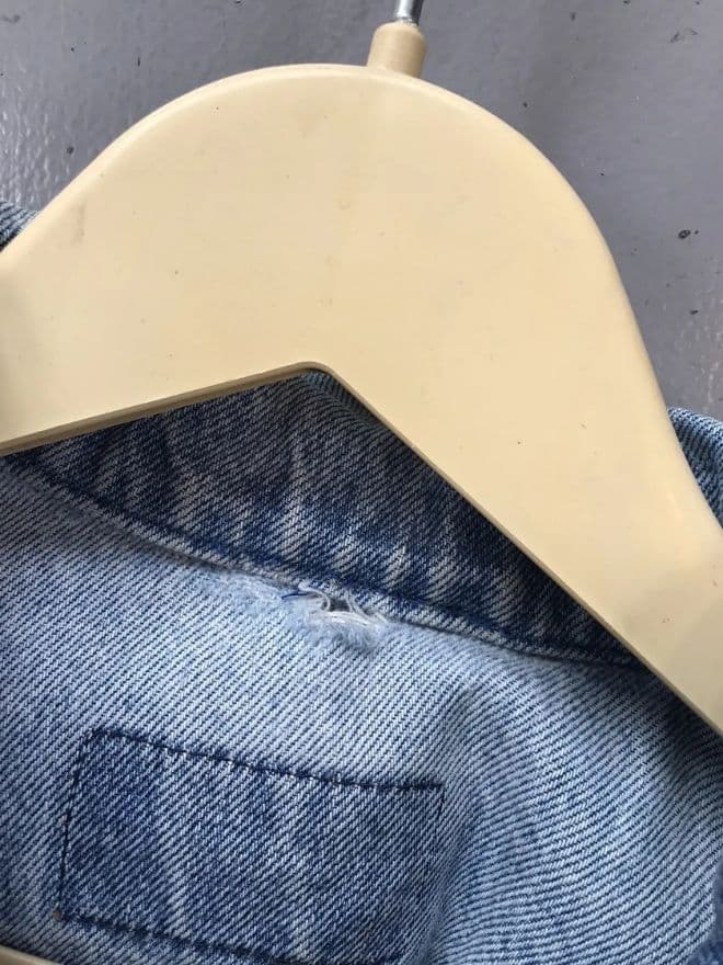 Levi’s × The North Face Upcycled Denim Puffer Jacket – Vintage Orange – XS — image 6 of 12