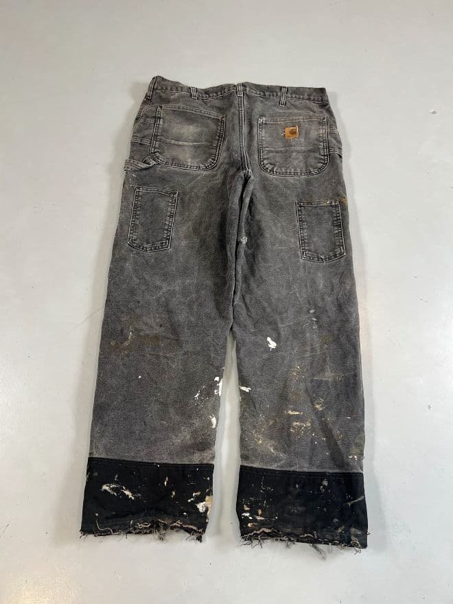 Vintage Carhartt Quilted Lined Double Knee Carpenter Denim – Black (Men’s 36) — image 5 of 7