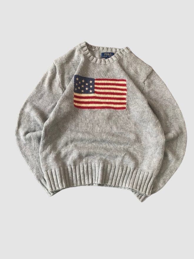 BUNDLE OF  VINTAGE RALPH LAUREN POLO AMERICAN FLAG SWEATER — image 5 of 9