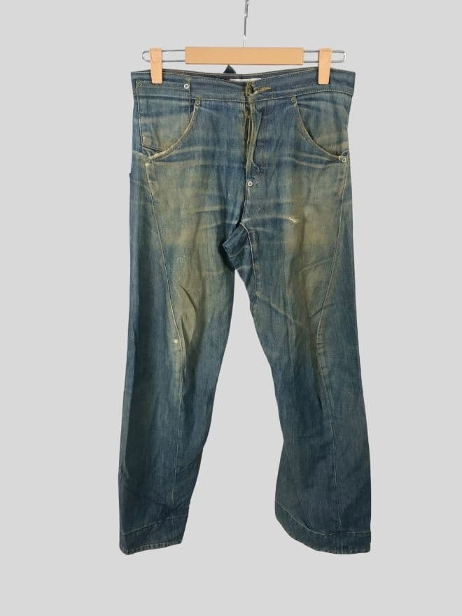 Vintage Levi’s Engineer Buckle Belt Denim Jeans Men’s 32 Blue — image 6 of 8