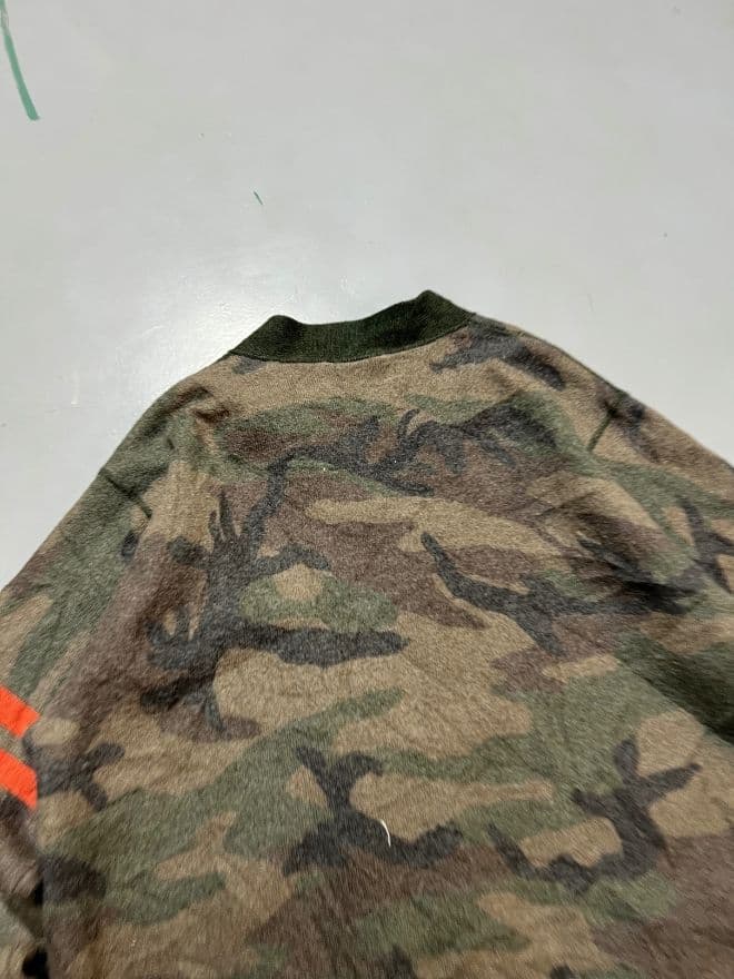 Vintage Polo Ralph Lauren Camo Knit Cardigan Sweater Women’s L Gray — image 8 of 9