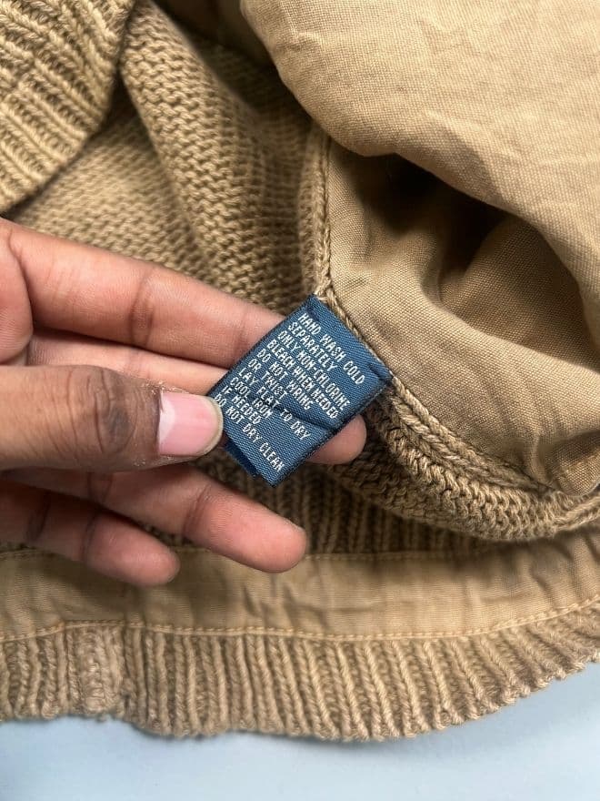 Vintage Polo Ralph Lauren Button Fly Wool Zip-Up Knit | Size Small — image 5 of 7