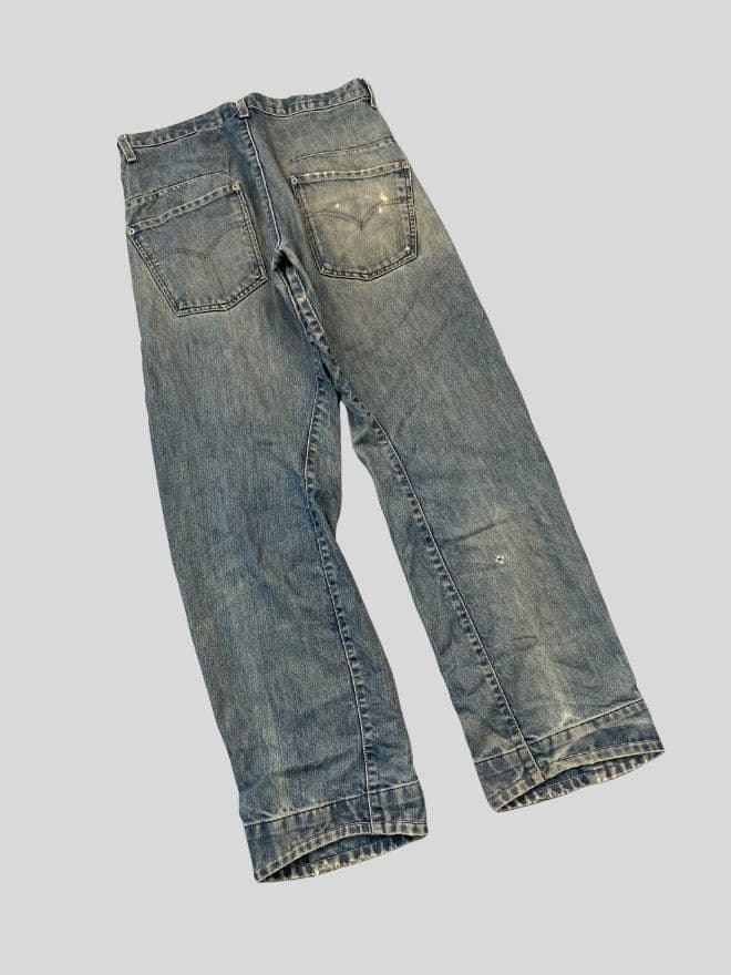 Levi's Vintage Engineer Jeans Custom – Blue Denim – Size 32 (US) / 48 (EU) – Distressed Avant-Garde — image 5 of 11
