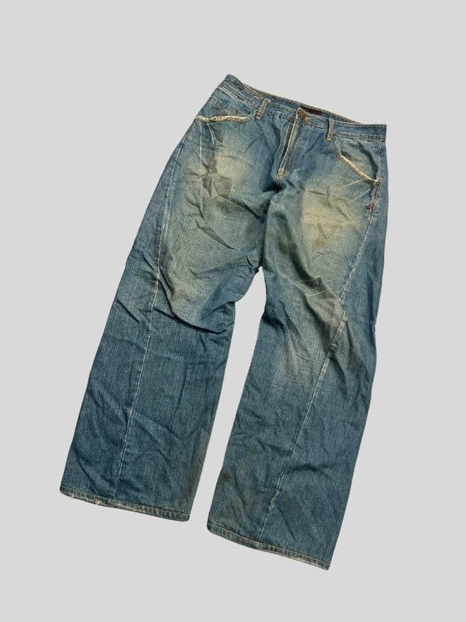 Vintage Levi’s Engineer Pants Buckle Belt Denim | Size 34 | Blue Workwear Jeans — image 6 of 10