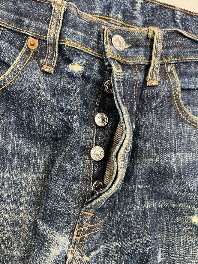 Vintage Levi’s Selvedge 501 Denim Jeans – Men’s Size US 34 (EU 50) | Blue — image 11 of 12