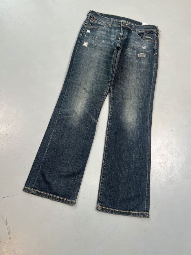 Vintage Evisu x Puma Inspired Seagull Bootcut Denim – Size 32x31 – Blue — image 14 of 14