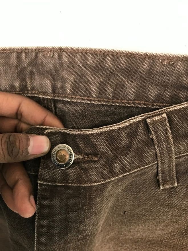 Vintage Carhartt Women’s Double Knee Denim Pants – Brown | Size 26 — image 8 of 9
