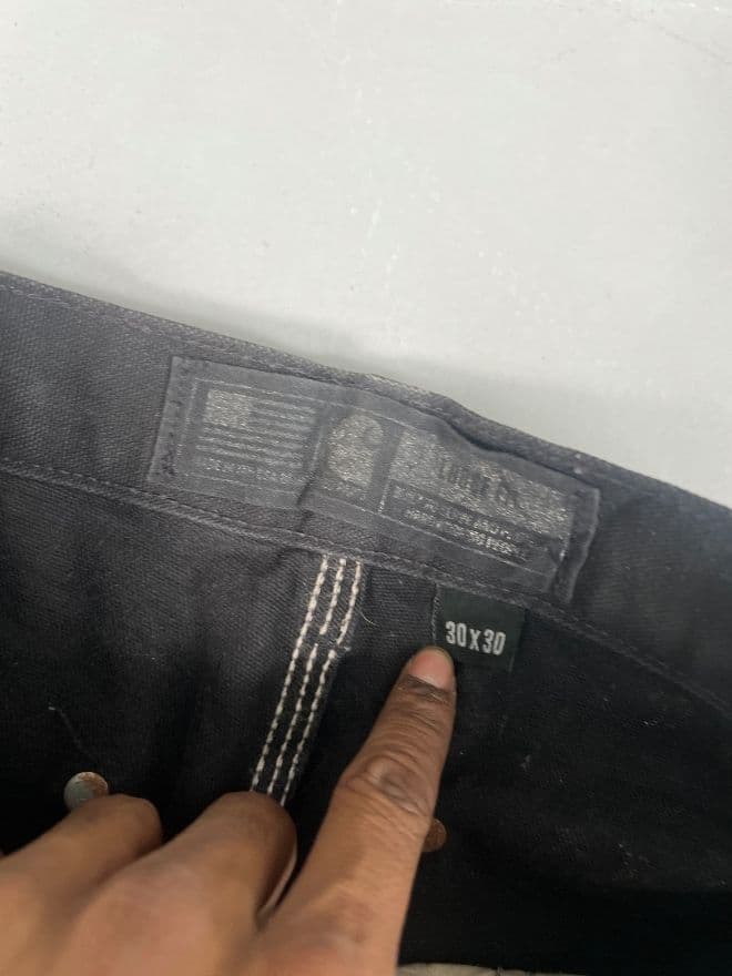 Vintage Carhartt B01 Black Faded Double Knee Denim (30x30) — image 12 of 12