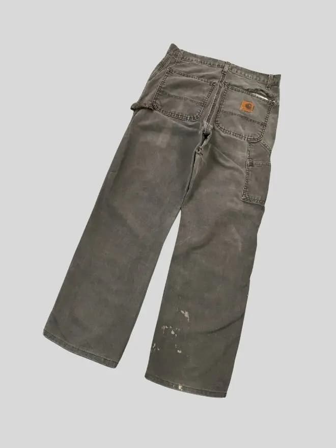 Vintage Carhartt Painted Carpenter Denim | Size 31 | Blue Workwear Jeans — image 5 of 8