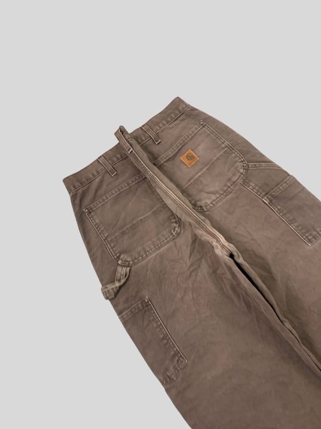 Carhartt Vintage B11 BRN Double Knee Pants – Sunfade Brown – Size 36 – Distressed Workwear — image 7 of 7