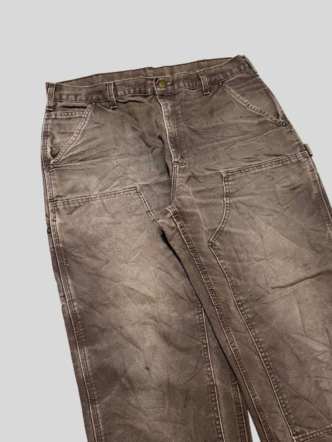 Vintage Carhartt Double Knee Workwear Denim Pants Men’s 36 Brown — image 5 of 8