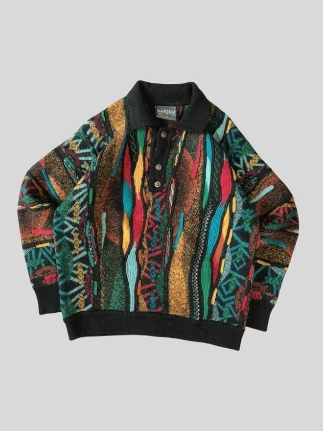 Vintage Coogi Style Multicolor Knit Sweater – Men’s M — image 1 of 6