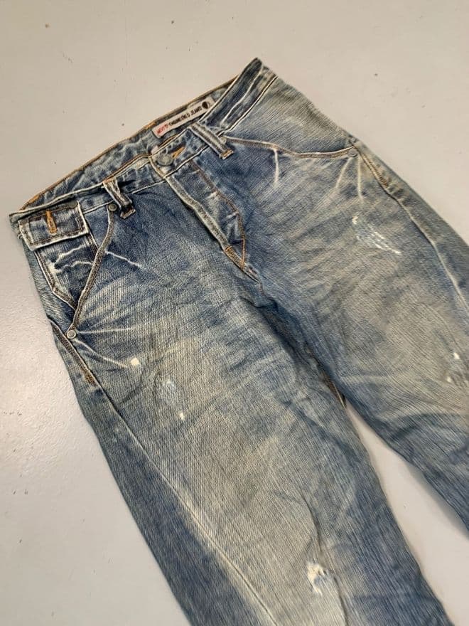 Vintage Levi's Engineer Jeans – Blue Denim – Men’s 28 (US 28 / EU 44) – Classic Workwear — image 6 of 11