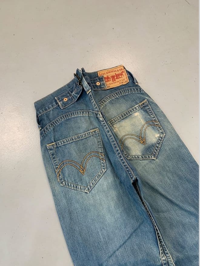 Levi's Vintage Engineer Jeans – Size 30 (US) / 46 (EU) – Blue Denim – Distressed — image 13 of 14