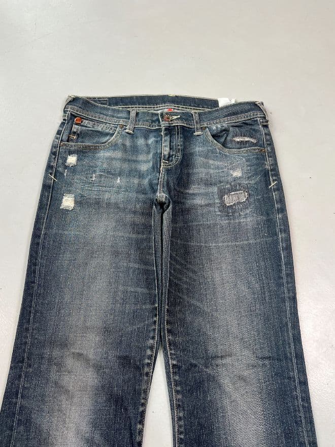 Vintage Evisu x Puma Inspired Seagull Bootcut Denim – Size 32x31 – Blue — image 8 of 14