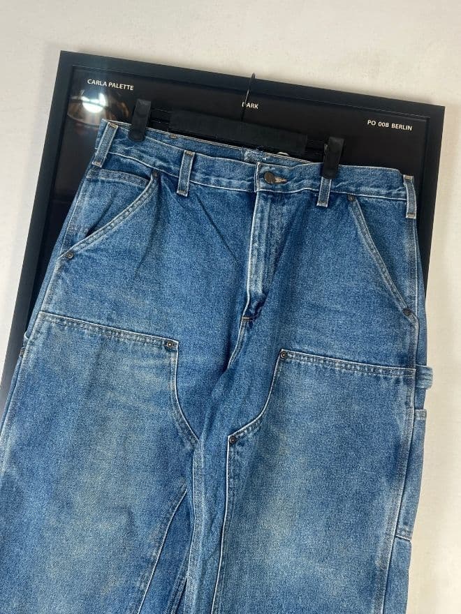 Rare Vintage Carhartt B73 DST Double Knee Workwear Denim | Size 34 — image 6 of 9