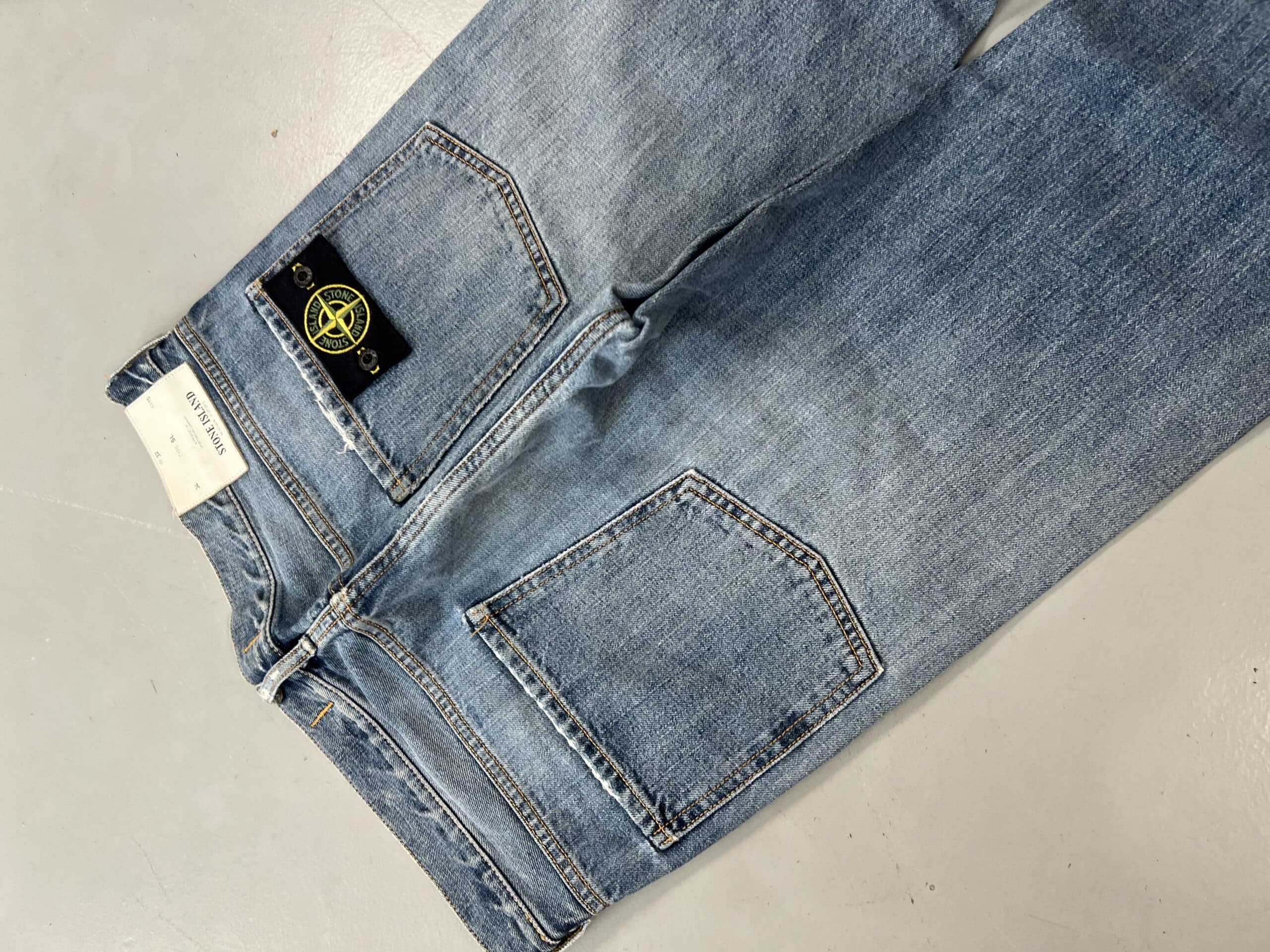Super Rare Vintage Stone Island Straight Fit Denim Jeans – Made in Italy (Size 34) — image 8 of 11