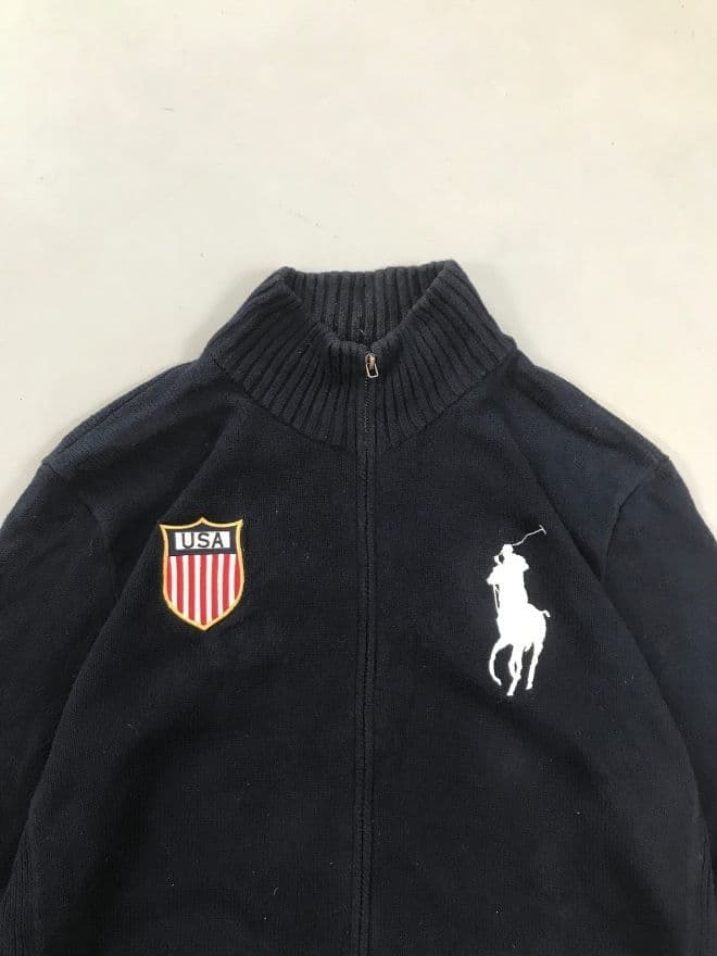 Vintage Polo Ralph Lauren Big Pony Zipper Sweater – Size XL — image 6 of 8