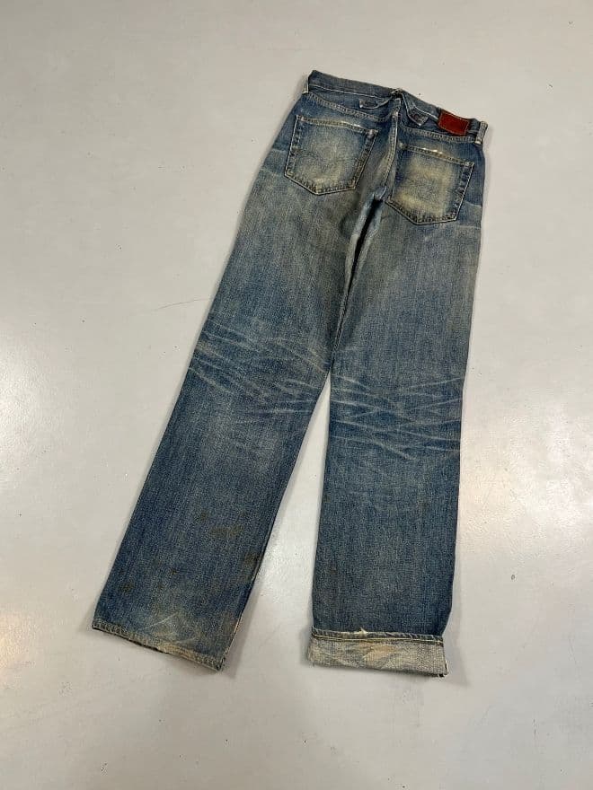 Vintage 90s Levi’s Selvedge Faded Denim Jeans — Size 30 — image 10 of 11
