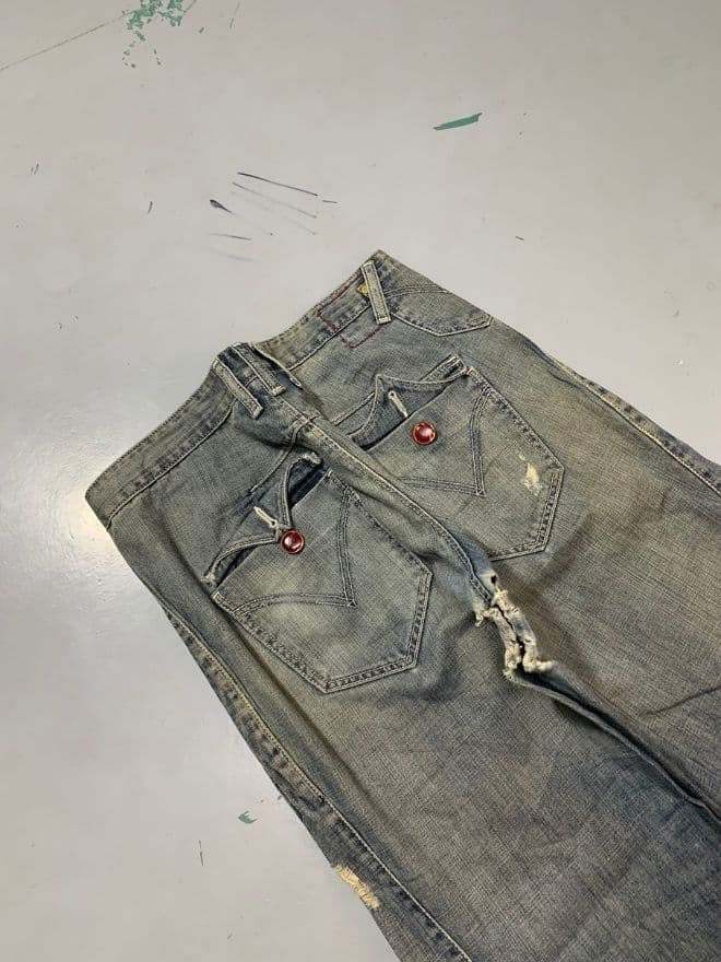 Vintage Levi’s Engineer Denim Jeans – Blue — image 10 of 10