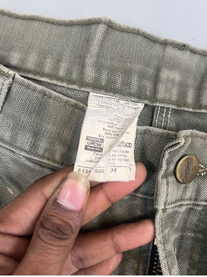 Vintage Carhartt Double Knee Workwear Pants — Size 36 — image 5 of 14