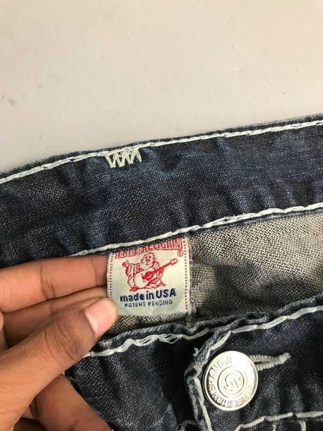 Vintage True Religion Baggy Fit Denim Jeans | Heavy Stitching | Size 38 — image 6 of 11