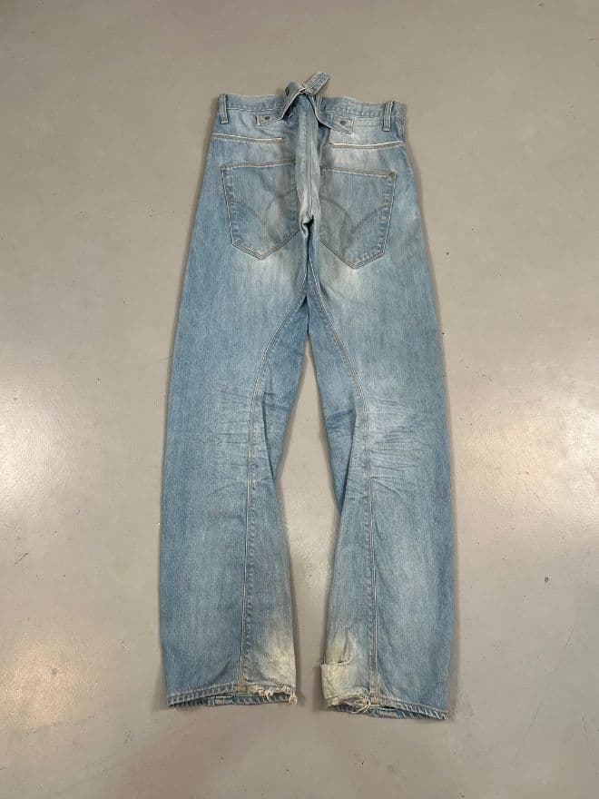 Vintage Levi’s Engineer Jeans With Buckle Belt – Size 33 — image 7 of 14