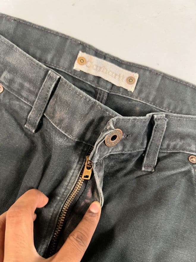 2008 Rare Vintage Carhartt Double Knee Work Pants – Black (Men’s 32) — image 5 of 9