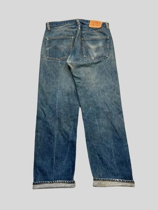 Vintage Levi’s White Selvedge Denim Jeans | Size 32 | Classic Blue Jeans thumbnail 2