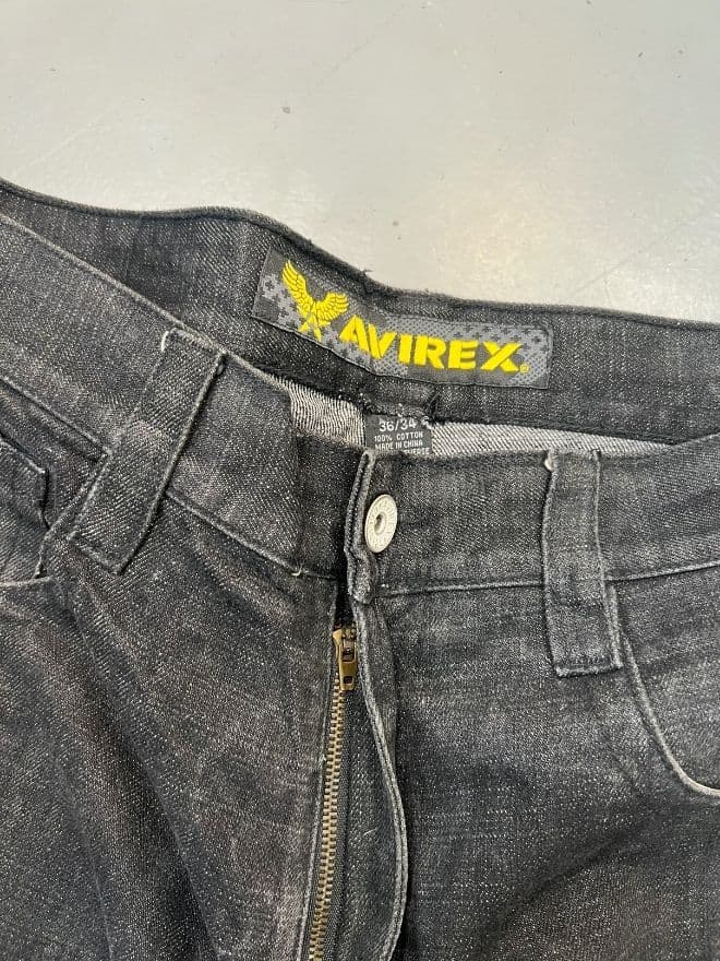 Vintage Avirex Shadow Dragon Print Denim – Black – Size 36 — image 7 of 7