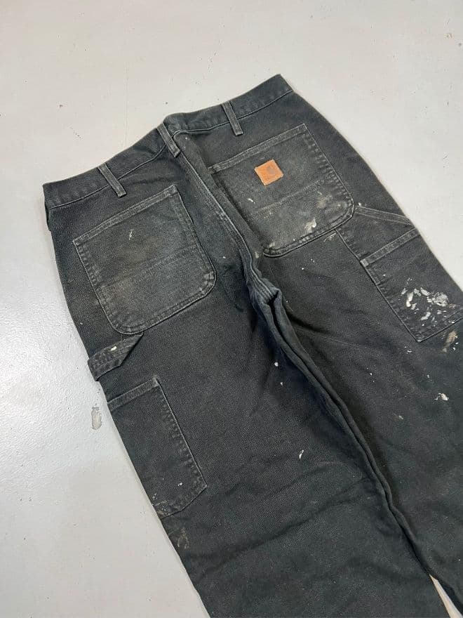 Vintage Carhartt Black Blanket-Lined Denim Jeans – Size 32 (US) / 48 (EU) — image 6 of 8