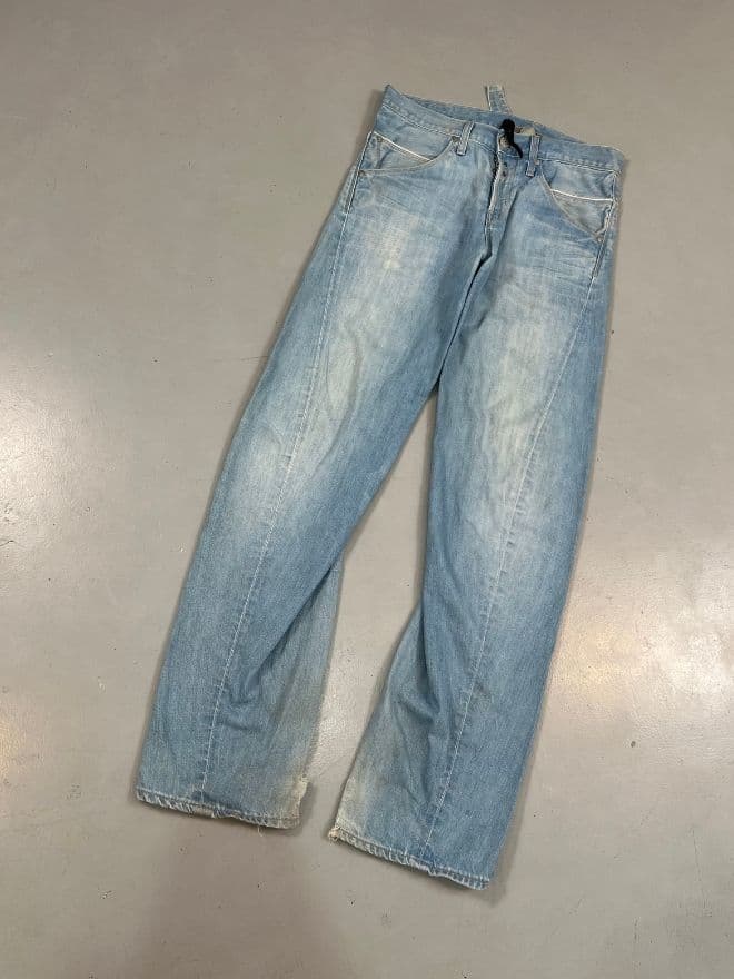 Vintage Levi’s Engineer Jeans With Buckle Belt – Size 33 — image 5 of 14