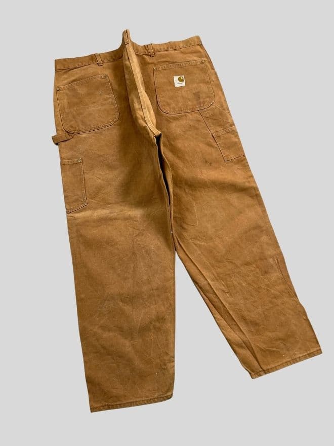 Vintage Carhartt B01 BRN Double Knee Workwear Denim | Size 50 — image 7 of 11
