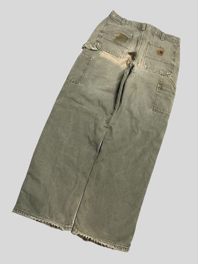 Rare Vintage Carhartt B111 MOS Blanket-Lined Carpenter Denim – Men’s US 30 / EU 46 — image 6 of 9