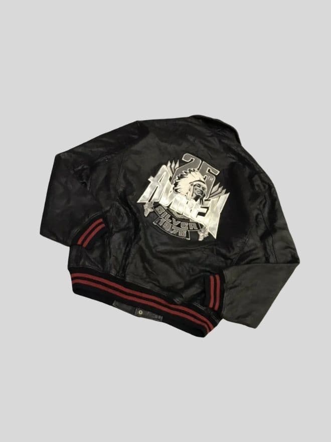 Vintage Avirex 25 Silver 1978 Leather Jacket – Men’s Size L — image 8 of 12