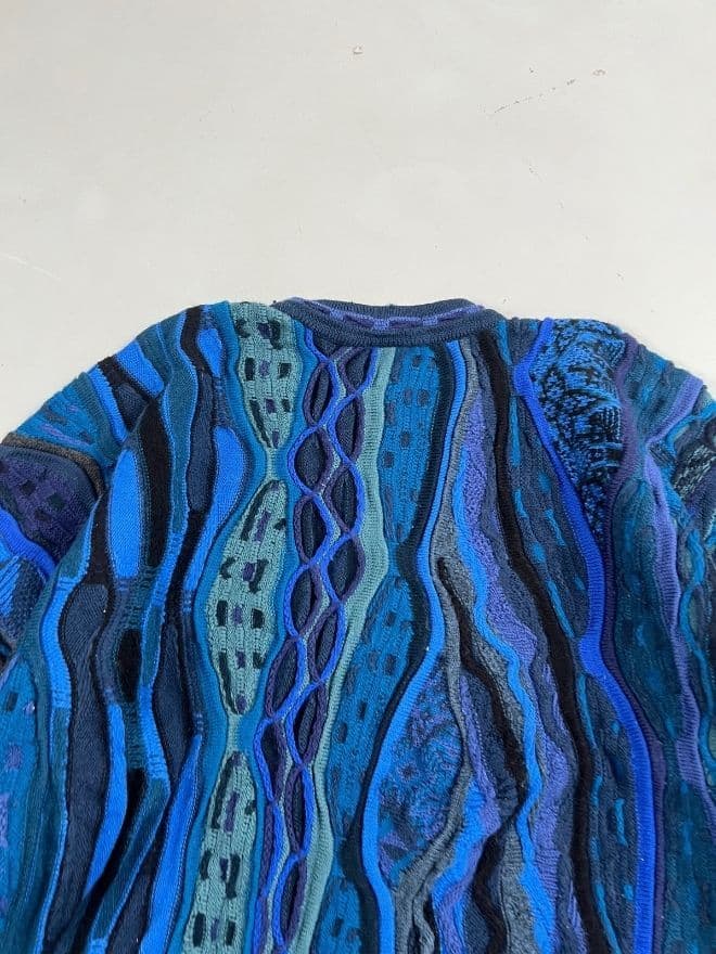 Vintage COOGI 3D Multicolor Knit Sweater — Size M — image 8 of 8
