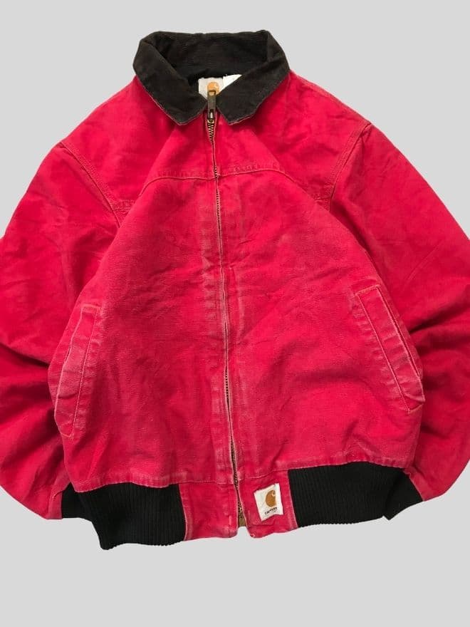 Rare Vintage Carhartt Sherpa-Lined Santa Fe Jacket – Red – Size S – Classic Workwear — image 7 of 8