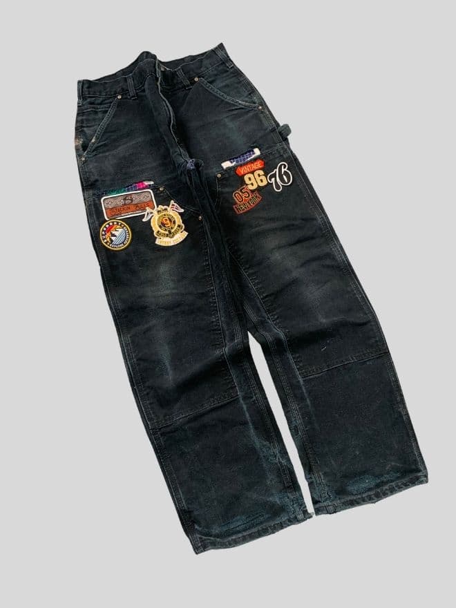Vintage Carhartt Double Knee Carpenter Denim (Black) — image 7 of 14