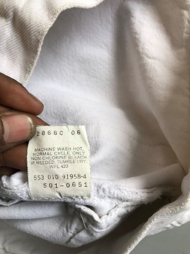 Vintage Levi’s 501  White Denim Jeans – Men’s Size 32 — image 7 of 10
