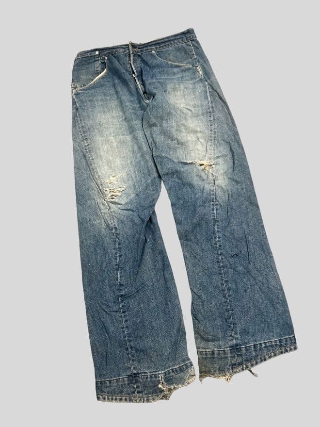 Vintage Levi’s Engineer Jeans Red Tab – Buckle Belt Denim – Size 35 | Rare Workwear — image 5 of 9