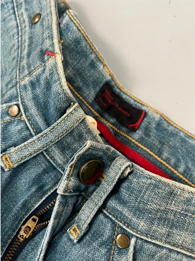 Vintage Levi’s Engineer Buckle Belt Denim – Size 32 — image 12 of 15