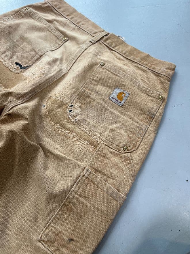 Vintage Carhartt B01 BRN Double Knee Workwear Pants – Size 30 — image 5 of 12