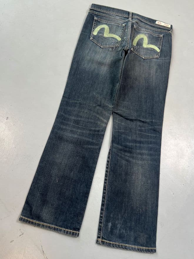 Vintage Evisu x Puma Inspired Seagull Bootcut Denim – Size 32x31 – Blue — image 5 of 14