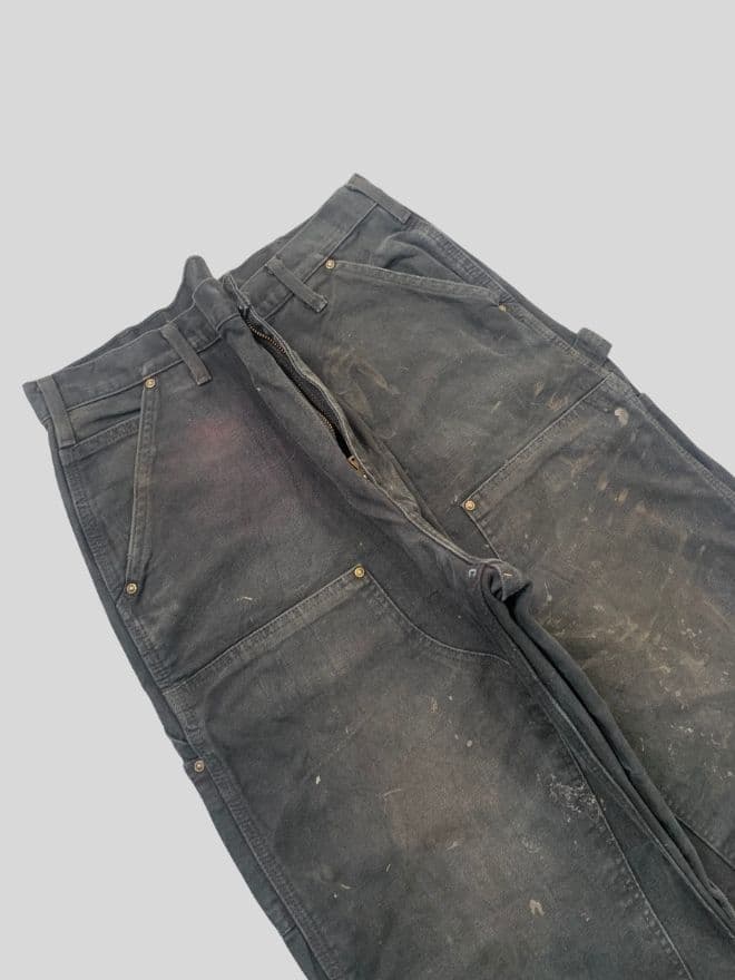 Carhartt Vintage B01 BLK Double Knee Denim – Black – Size 36 – Long 46” Length — image 5 of 7