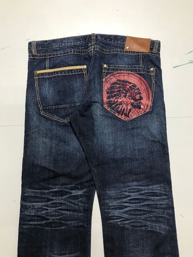 Vintage JNCO Heritage America Embroidered Wide-Leg Denim | Size 42 — image 11 of 12